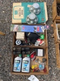 3 Boxes of Mirrors, Hardware, & Assorted Oils