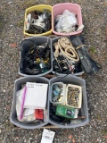 3 Boxes of Telephone Parts, Extension Cords, & Phone Components