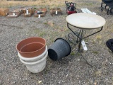 Plastic Planters & Outdoor Stand