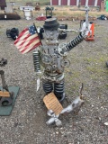 Homemade Metal Parts Sculptures - Mr. Gearson & Wobbles the Dog