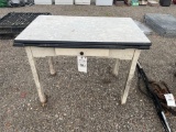Wooden Metal Top Table