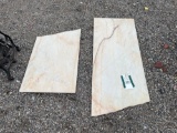 2 Marble Tabletop Pieces