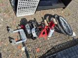 Portable Jump Box, Jack Stands, Bicycle Tires, & Foot Peg