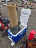 Cooler, aluminum flashing