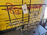 Budweiser neon sign, damaged