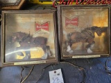 Pair of Budweiser lighted signs