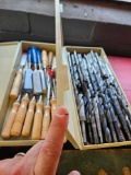 2 boxes bits and wood chisels