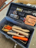 Toolbox with hdwr and wire brushes