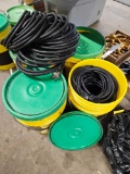 4 buckets of ext cords