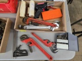 Pipe wrenches, drill index, and more
