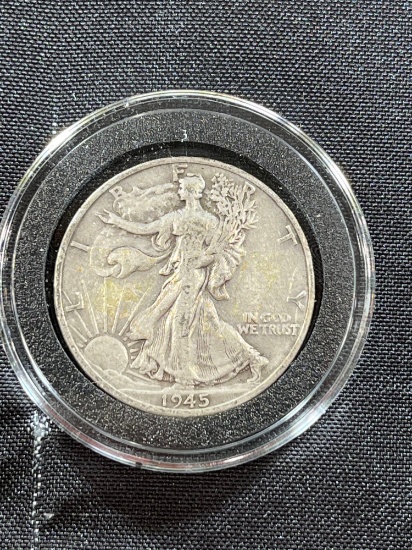 1945 D Walking Liberty Half Dollar