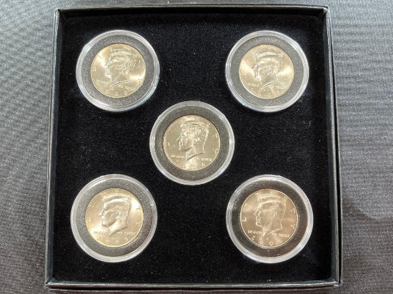 (5) 2002-2006 Kennedy Half Dollars