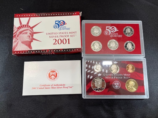 2001 United States Mint Silver Proof Set
