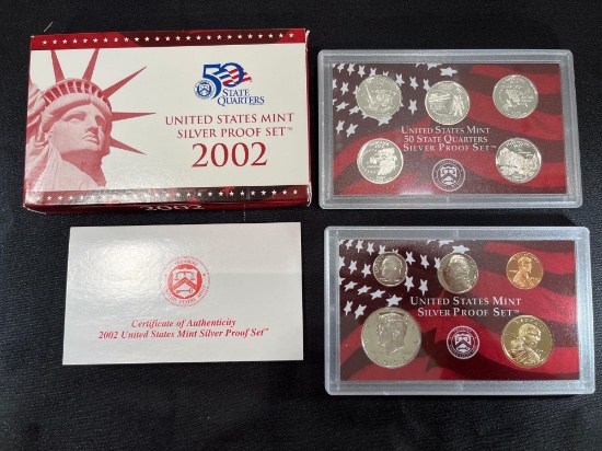 2002 United States Mint Silver Proof Set