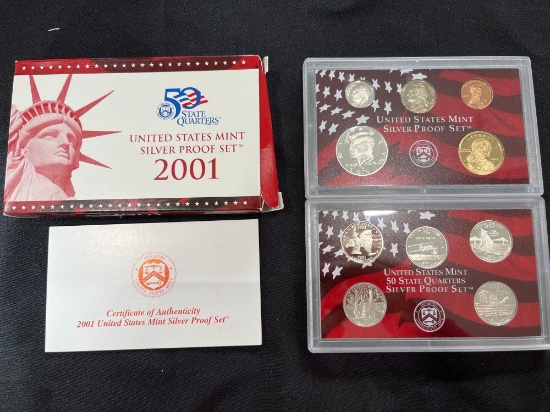 2001 United States Mint Silver Proof Set