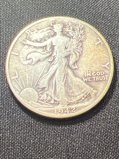 1942 D Walking Liberty Half Dollar Coin