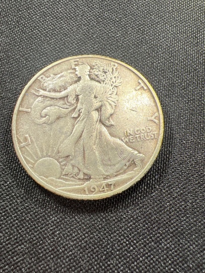 1947 D Walking Liberty Half Dollar Coin