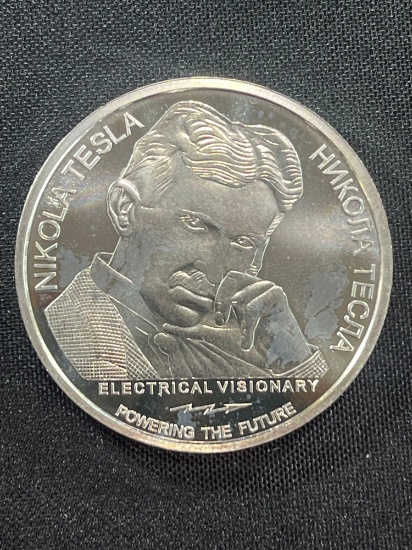 2019 Nikola Tesla Silver Coin