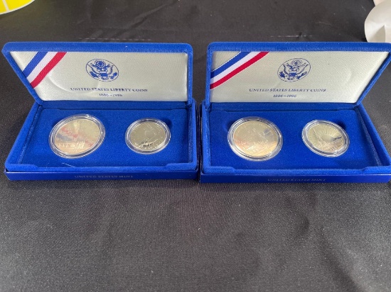 (2) 1986 United States Liberty Coin Sets