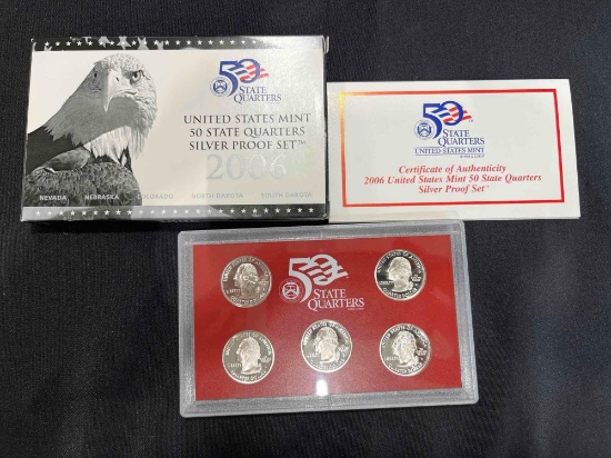 2006 U.S. Mint 50 State Quarters Silver Proof Set