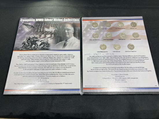 (11) Complete WWII Silver Nickel Collection