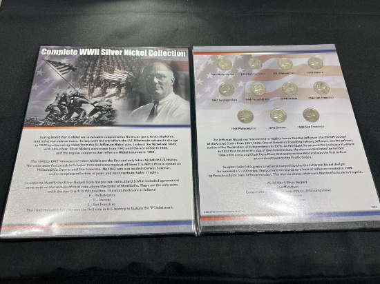 (11) Complete WWII Silver Nickel Collection