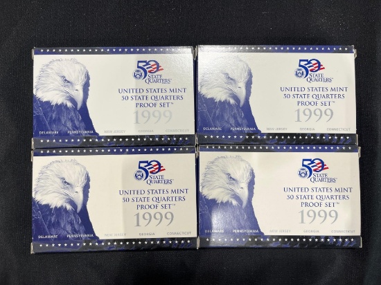 (4) 1999 U.S. Mint 50 State Quarters Proof Sets