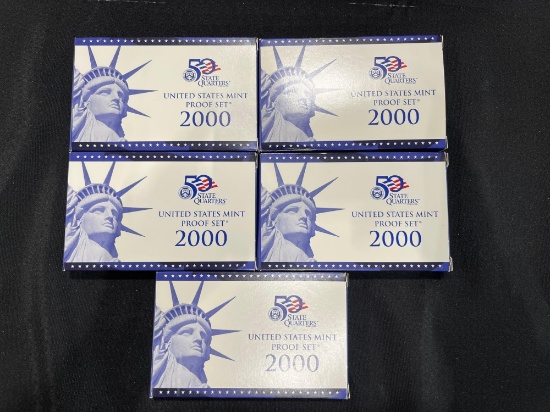 (5) 2000 U.S. Mint Proof Sets