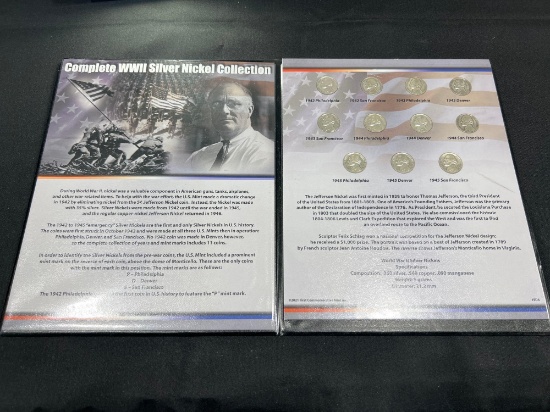 (11) Complete WWII Silver Nickel Collection