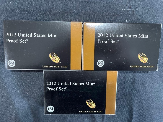 (3) 2012 U.S. Mint Proof Sets