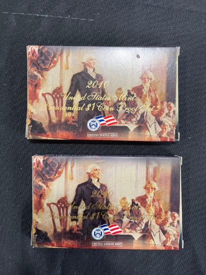 (2) 2010 U.S. Mint Presidential Dollar Coin Proof Sets