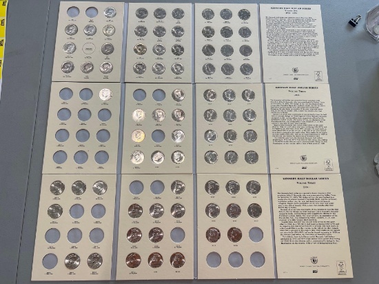 (3) Kennedy Half Dollar Collection Books, Not Complete