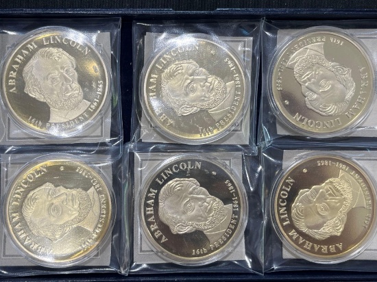 (6) Abraham Lincoln Presidential Dollar Trial Coins