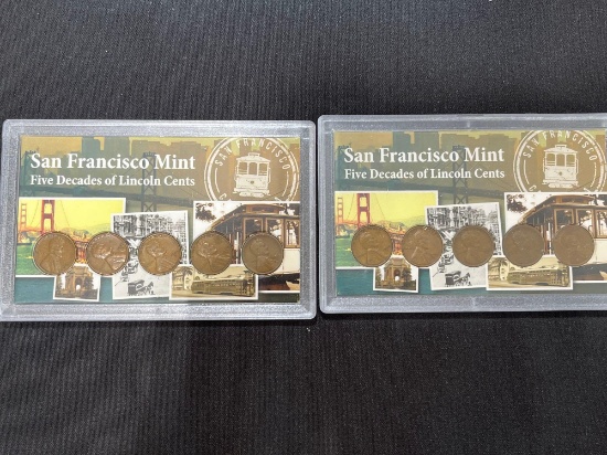 (2) San Francisco Mint, Five Decades of Lincoln Mints