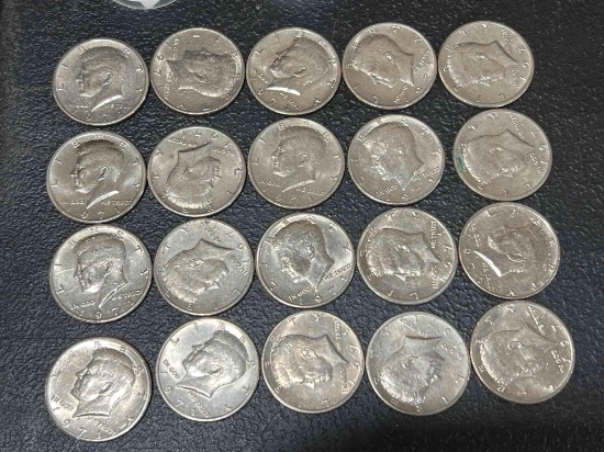 (20) 1971 Kennedy Half Dollars
