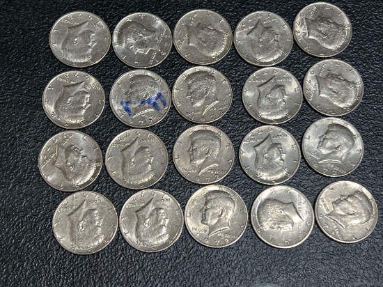 (20) 1972 Kennedy Half Dollars