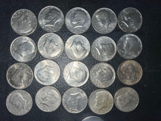 (20) 1972 Kennedy Half Dollars