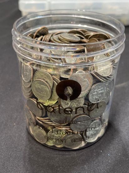 Container Lot of Various Dimes
