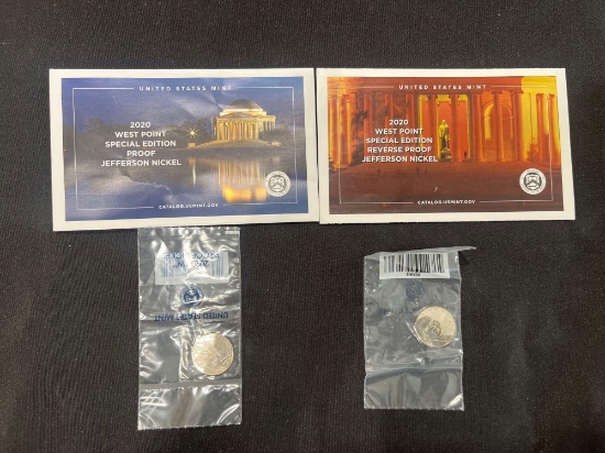 2020 West Point Special Edition Proof and Reverse Proof Jefferson Nickels