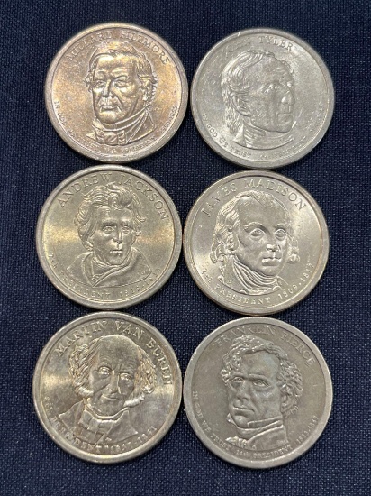 (6) Presidential Dollar Coins