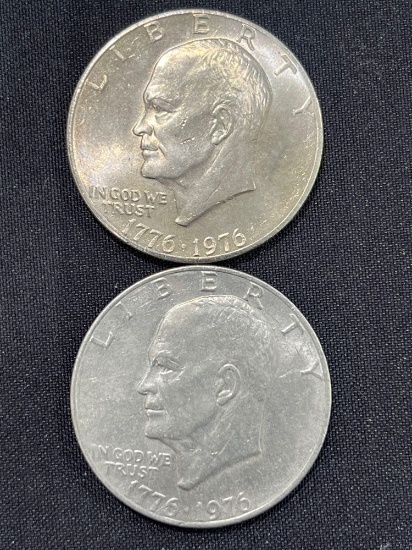 (2) Bicentennial Eisenhower Dollar Coins