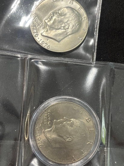 (2) Bicentennial Eisenhower Dollar Coins