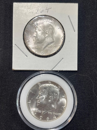 (2) 1964 Franklin Half Dollars