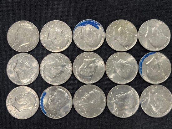 (15) Kennedy Half Dollars