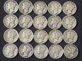 (20) 1940s Mercury Dimes