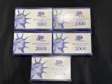 (5) 2000 U.S. Mint Proof Sets