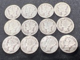 (12) Mercury Dimes, Bid x 12