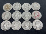 (12) Silver Washington Quarters, Bid x 12
