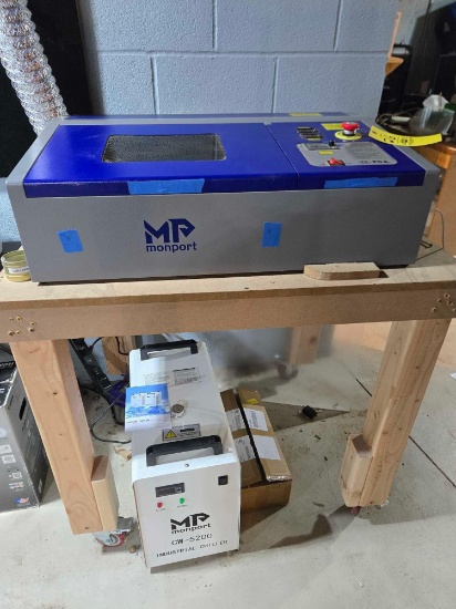 MP Monport Laser engraving machine, Monport CW-5200 industrial chiller