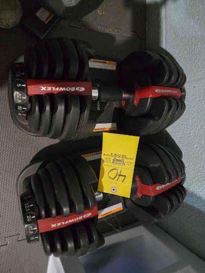 (2) Bowflex adjustable dumbells 5-52.5lbs